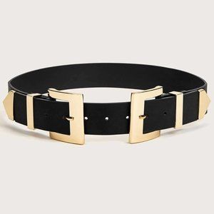 New Belt with Double Metal Buckles